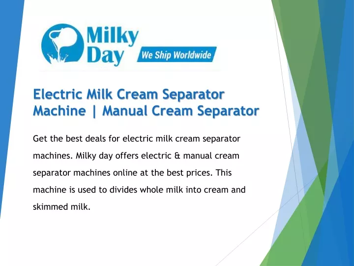 electric milk cream separator machine manual cream separator