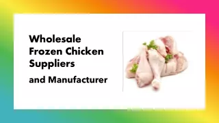 Wholesale Frozen Chicken Suppliers and Manufacturer