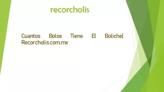 Cuantos Bolos Tiene El Boliche| Recorcholis.com.mx