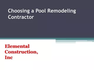 choosing a pool remodeling contractor