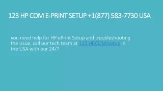 123 hp com e print setup 1 877 583 7730 usa