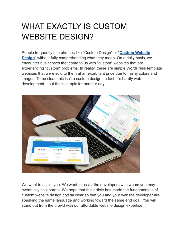 what exactly is custom website design