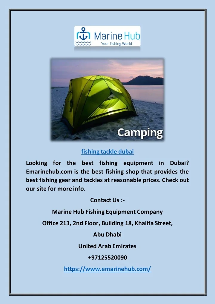 PPT Fishing Tackle Dubai PowerPoint Presentation, free download ID11233158