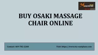 Buy OSAKI Massage Chair Online