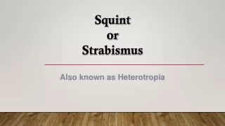 squint or strabismus