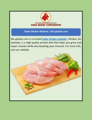Sadia Chicken Website | Sbc-globals.com
