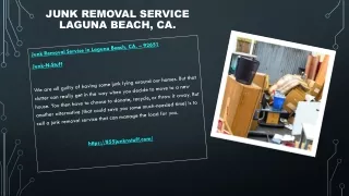 junk removal service laguna beach ca