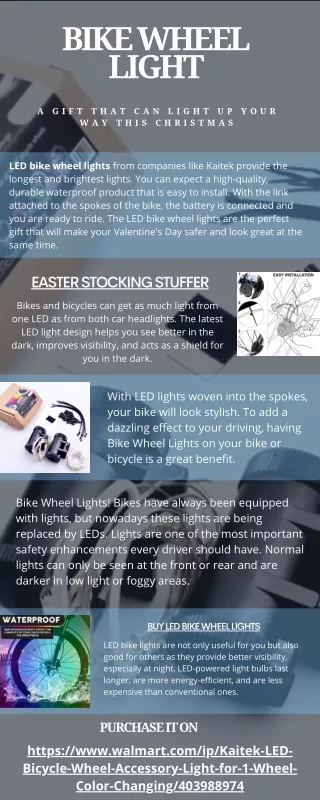 Bike Wheel Light - A Gift That Can Light Up Your Way This Christmas