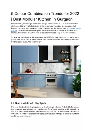 5 colour combination trends for 2022 best modular