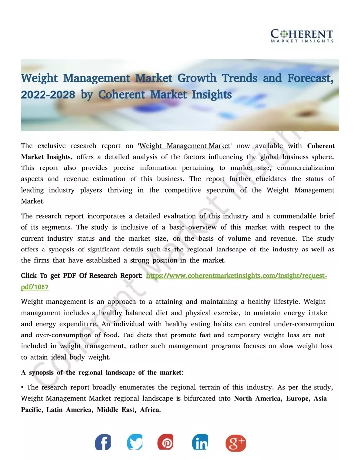 weight management market growth trends