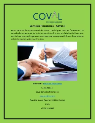 Servicios Financieros | Coval.cl