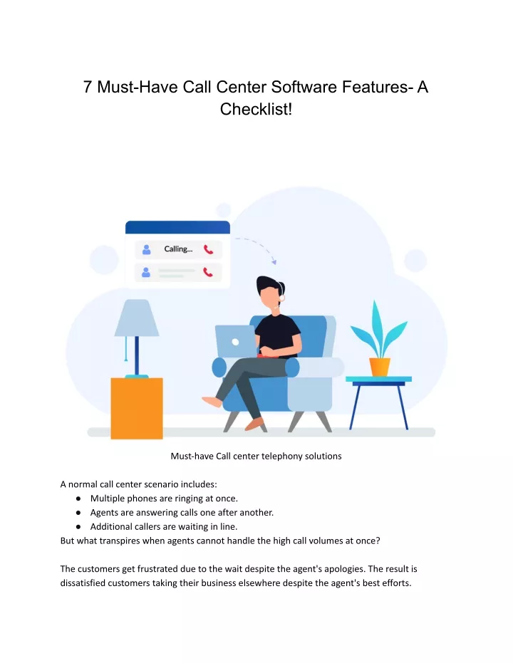 7 must have call center software features