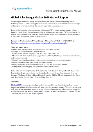 global solar energy industry analysis