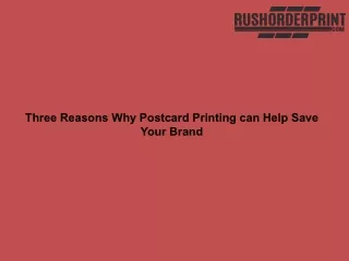 Three Reasons Why Postcard Printing can Help Save Your Brand