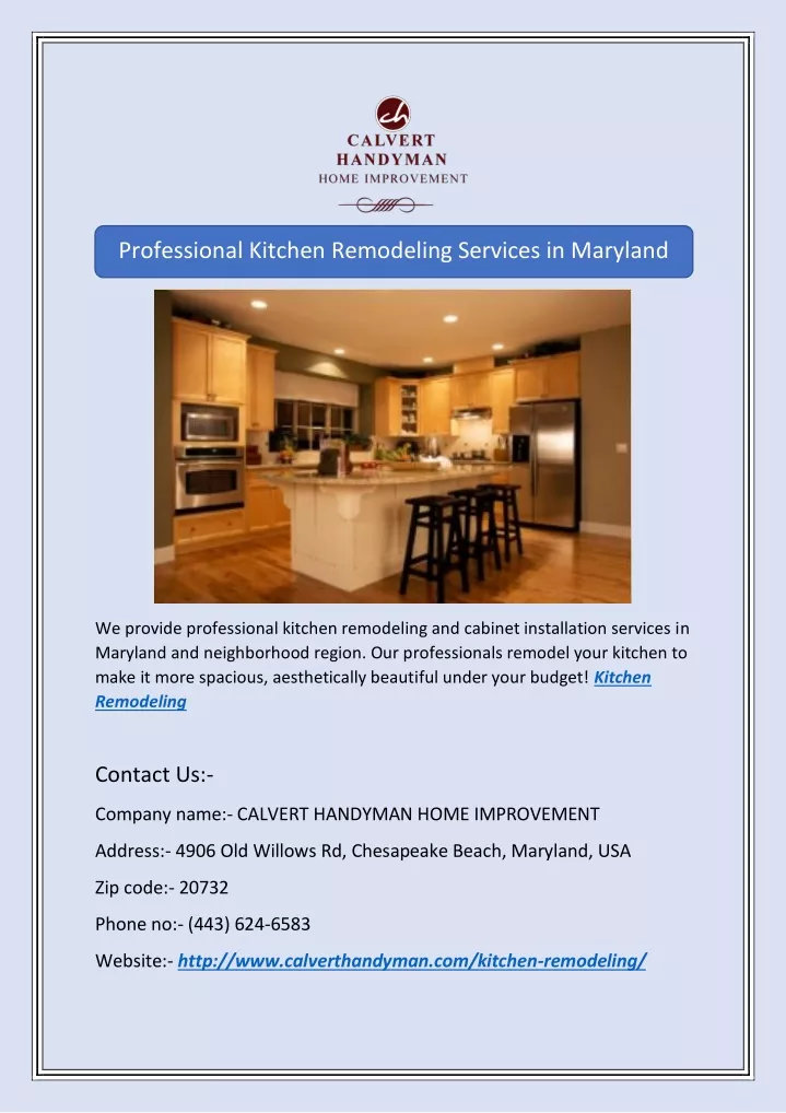professional kitchen remodeling services