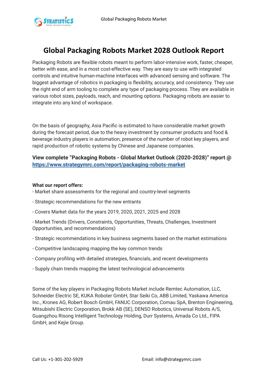 PPT - 2021 Packaging Robots Industry Global Analysis Report PowerPoint ...