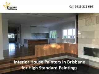 Interior House Painters in Brisbane for High Standard Paintings