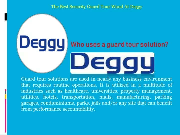 the best security guard tour wand at deggy