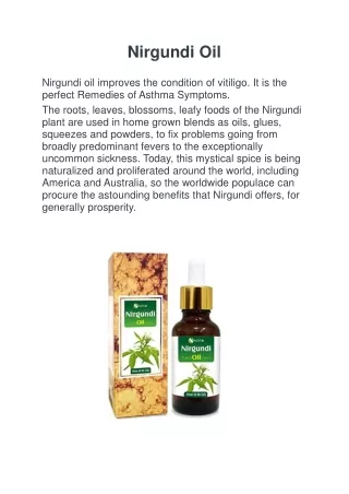 nirgundi oil