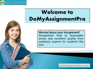 welcome to domyassignmentpro