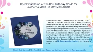 Check Out Some of The Best Birthday Cards for Brother to Make His Day Memorable