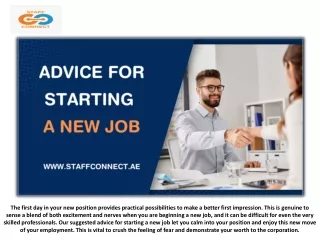 the first day in your new position provides