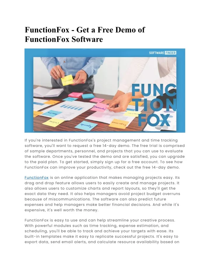 functionfox get a free demo of functionfox