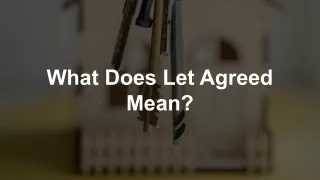 what does let agreed mean