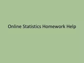 online statistics homework help