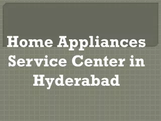 home appliances service center in hyderabad pdf
