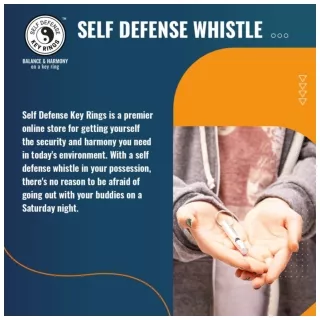 Self Defense Whistle - Small and Convenient Self Defense Item