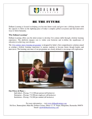 Be the Future - Dalham Learning