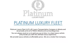 Limousine Rental Services in Atlanta
