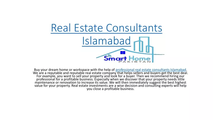 real estate consultants islamabad