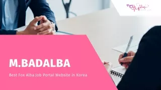 Best Fox Alba Job Portal Website in Korea
