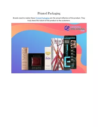 printed packaging