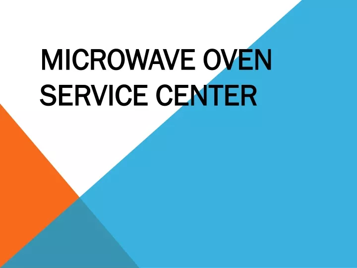 microwave oven service center
