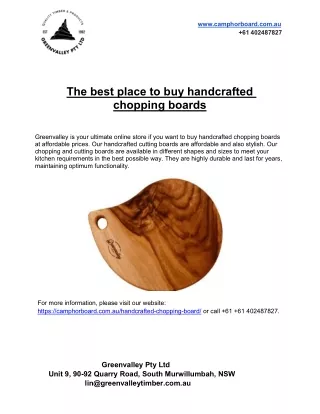 The best place to buy handcrafted chopping boards