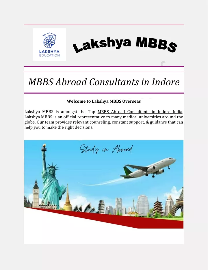 mbbs abroad consultants in indore