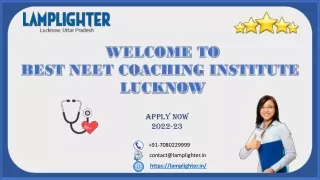Best NEET Coaching Institute Lucknow, India.