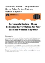 Serverwala Review - Cheap Dedicated Server Option for Your Business Website in Sydney - slide 1