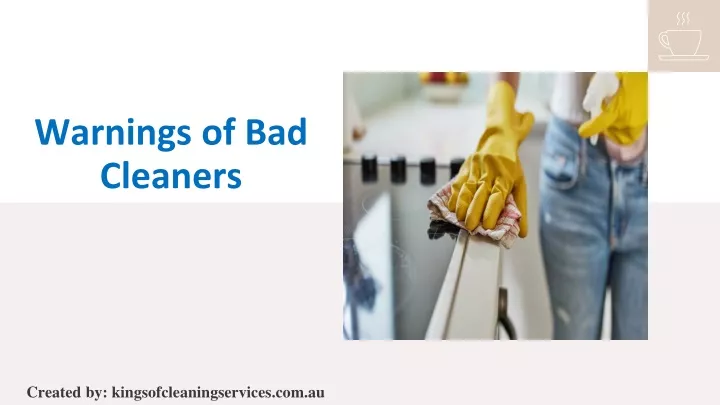 warnings of bad cleaners