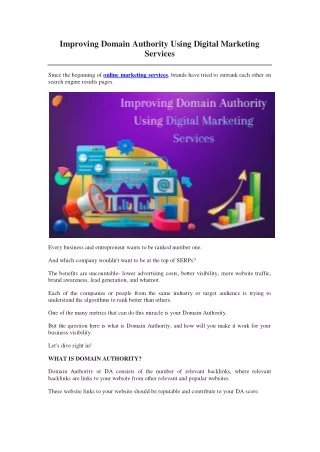 improving domain authority using digital