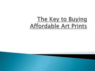 The Key to Buying Affordable Art Prints