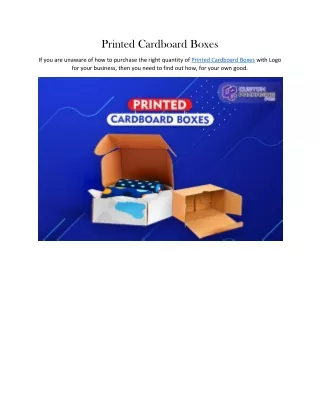 printed cardboard boxes