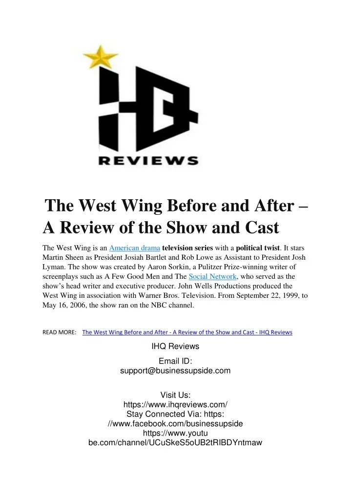 the west wing before and after a review