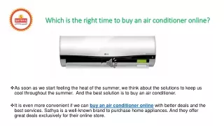 Which is the right time to buy an air conditioner online?