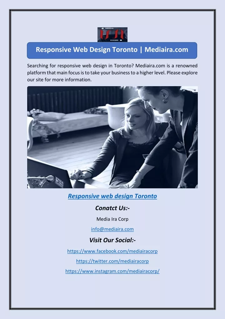 responsive web design toronto mediaira com