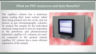 what are pid analyzers and their benefits