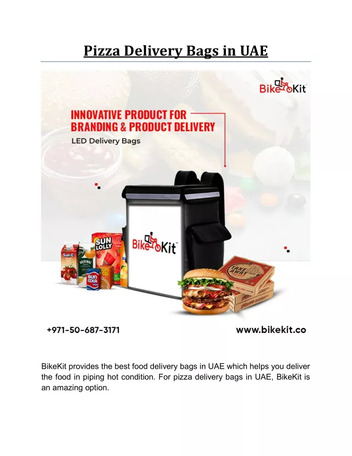 pizza delivery bags in uae